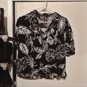 Black & White Hawaiian Button Down